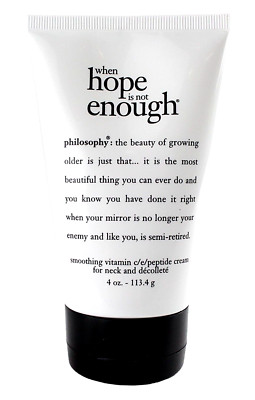 Philosophy Hope Is Not Enough  Neck Cream Smoothing Vitamin 4 OZ JUMBO SIZE!