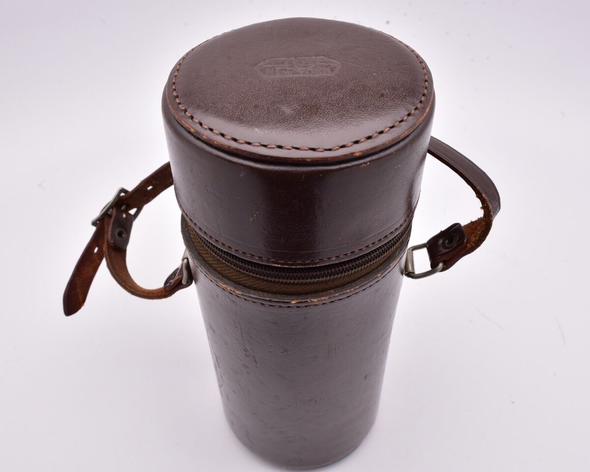 Leica E Leitz New York Brown Leather Hard Lens Case #5 8.00 Leica E Leitz New York Brown Leather Hard Lens Case #5 8.00
