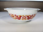 Vintage PYREX Friendship Birds Cinderella Mixing Bowl #443 2.5 Qt Red / Orange