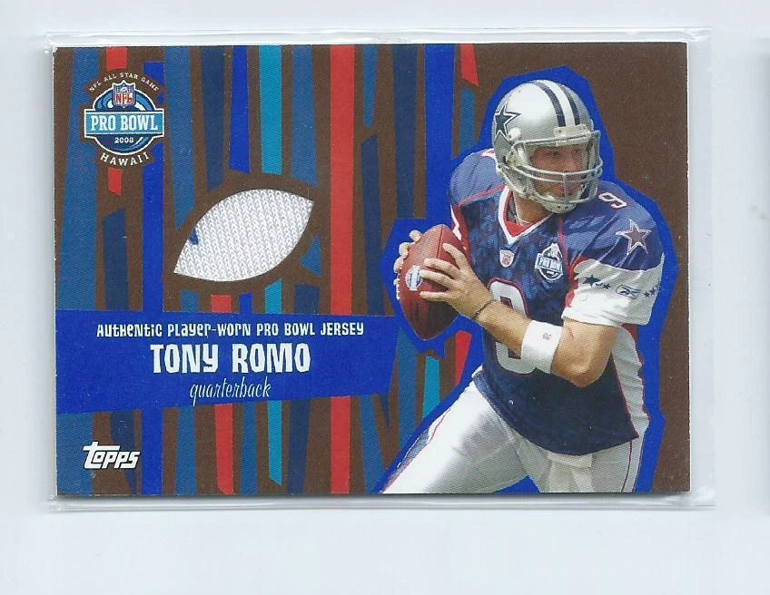 Tony Romo 2008 Topps Pro Bowl White Swatch Game Used Jersey Card #apr-tr