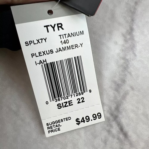 NWT TYR Plexus Durafast Swim Jammer Bottom, Boys Size 22, Black MSRP $49.99 - Picture 4 of 6