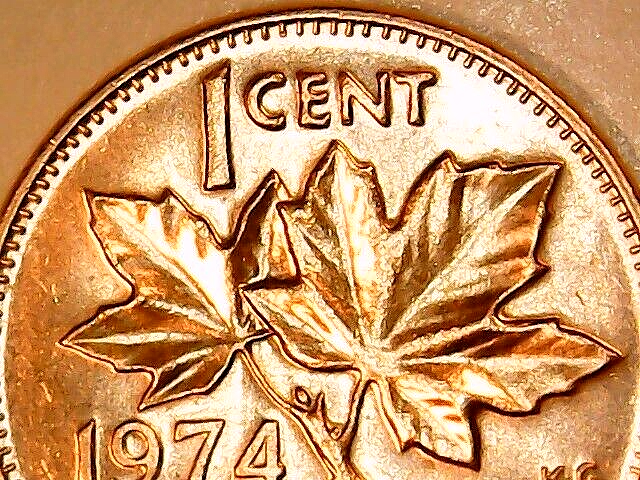 1974 Canada Cent Uncirculated Red Queen Elizabeth II Canadian