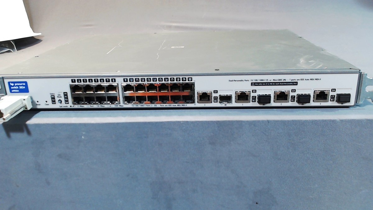 ☆hp Procurve Switch 2824 J4903A 24ポートギガビットスイッチ 初期化