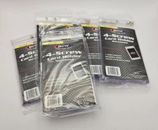 (6 Count Lot) BCW 4-Screw Screw-Down Recessed Trading Card Holder Regular 20pt