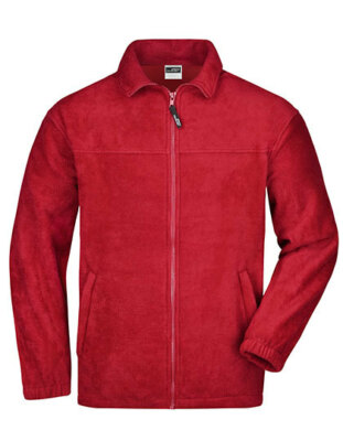 Herren Fleecejacke Oeko-Tex Reißverschluss Taschen Kragen Gr.L,XL rot 044