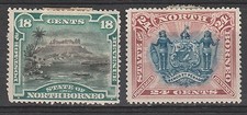 NORTH BORNEO 1894 PICTORIAL 18C AND 24C 