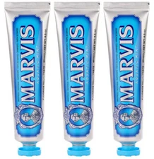 3 MARVIS AQUATIC MINT Daily Toothpaste 85ml 4.5oz