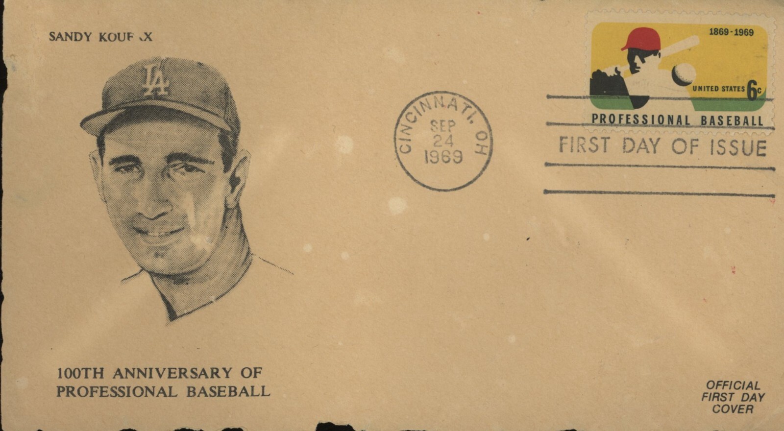 1969 first day cover fdc sandy koufax hof ebay