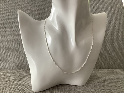 New 925 Sterling Silver 16” Twisted Small Round Link Chain Necklace 2mm - Picture 3 of 8