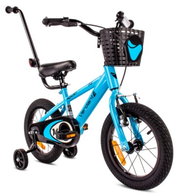 Kinderfahrrad Jungen Fahrrad Stützräder Schubstange 14 Zoll Verdant Rowan blau