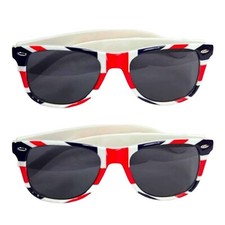 2 X Union Jack Flag Sunglasses King Coronation Party Shades Unisex Fancy Dress