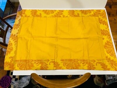 DEA Italy Mustard Yellow King Sham Jacquard Trim- Retails $250