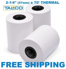  6 CLOVER FLEX 2-1/4" x 70' THERMAL PAPER ROLLS  FREE SHIPPING 