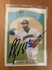 Aaron Bracho Signed 2021 Topps Heritage Minor League Auto Cleveland Indians 