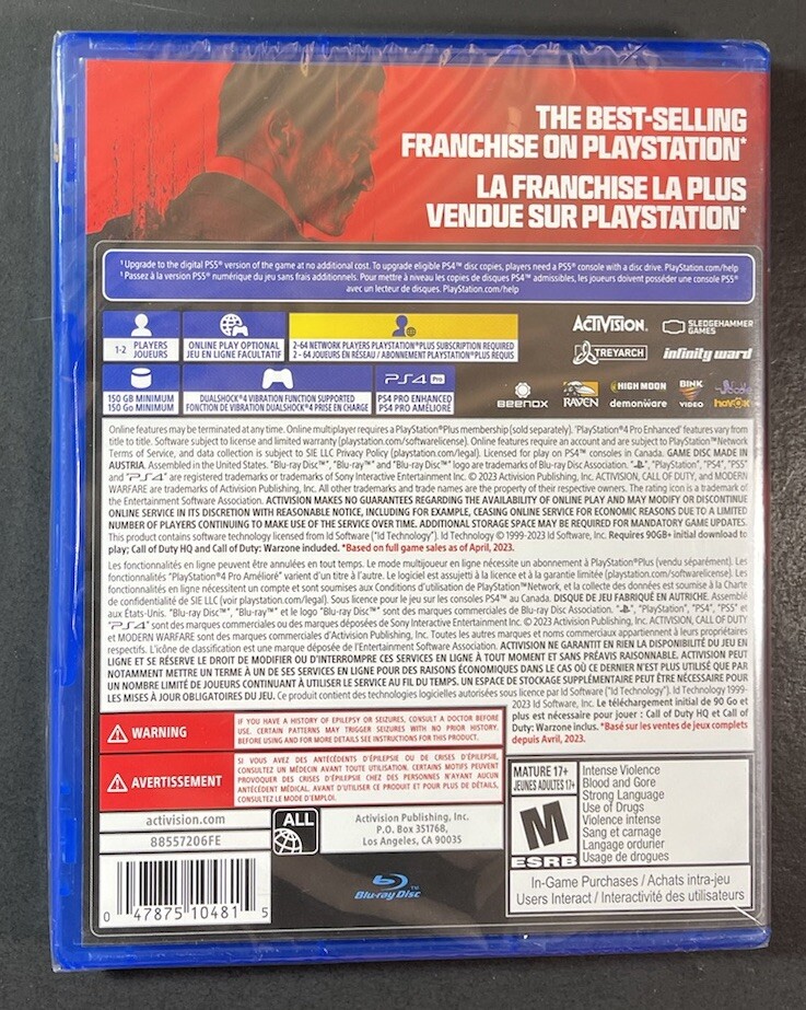 CALL OF DUTY Modern Warfare III COD MW3 PS4 - Cross Gen Edition EUR 46