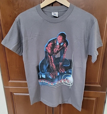 Spider Man Shirt Youth L Delta Pro Weight Big Graphic Black Marvel Super Hero