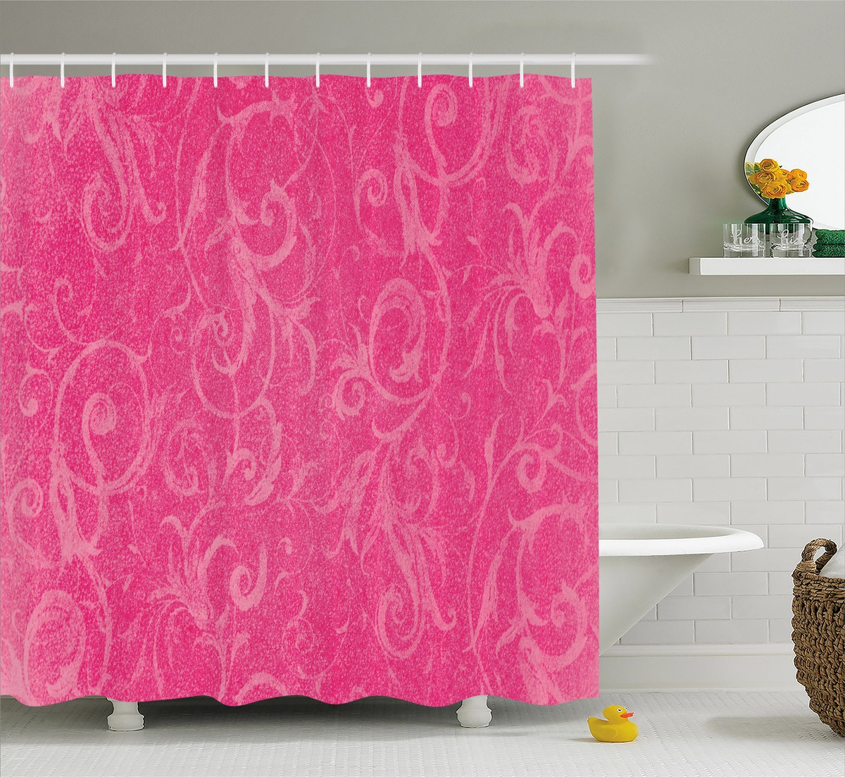 Hot Pink Shower Curtain Shower Curtains Light Pink Floral Shower