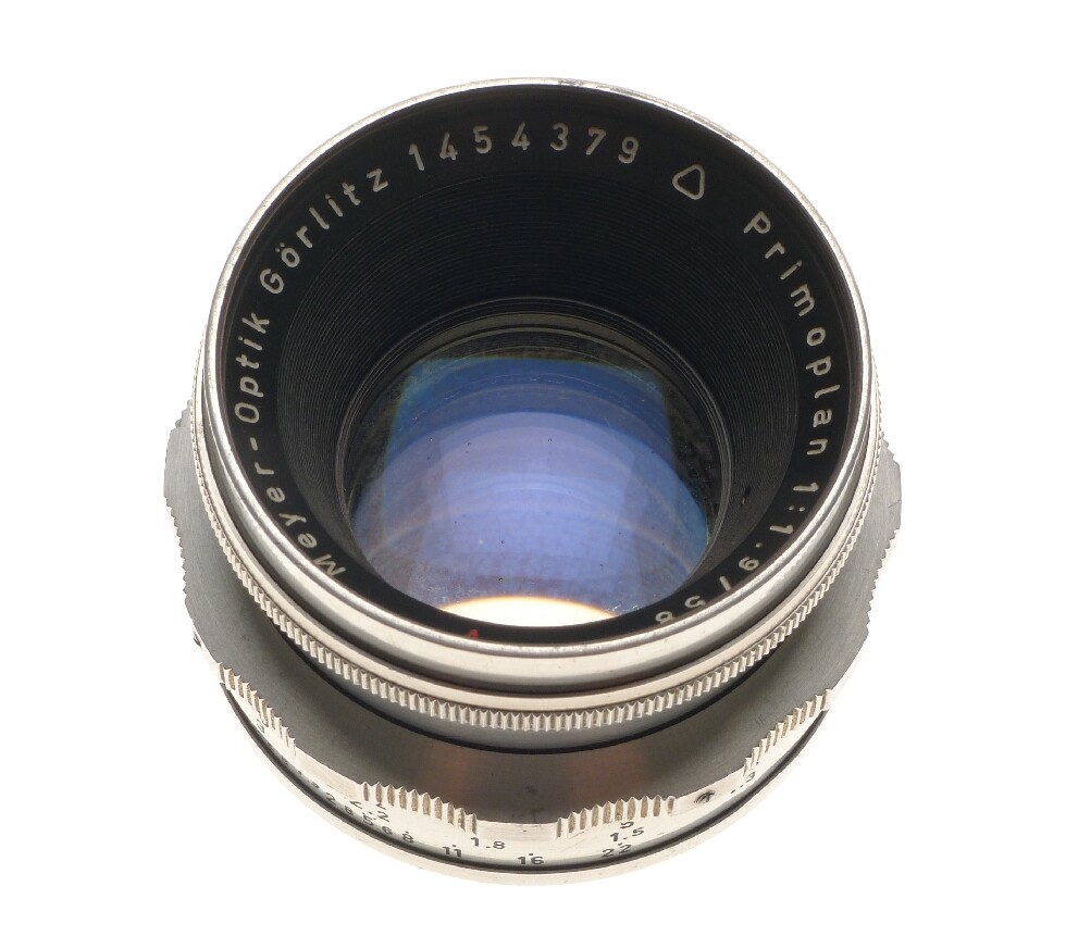 Meyer-optik gorlitz primoplan prime lens 1:1.9 58mm red v exakta