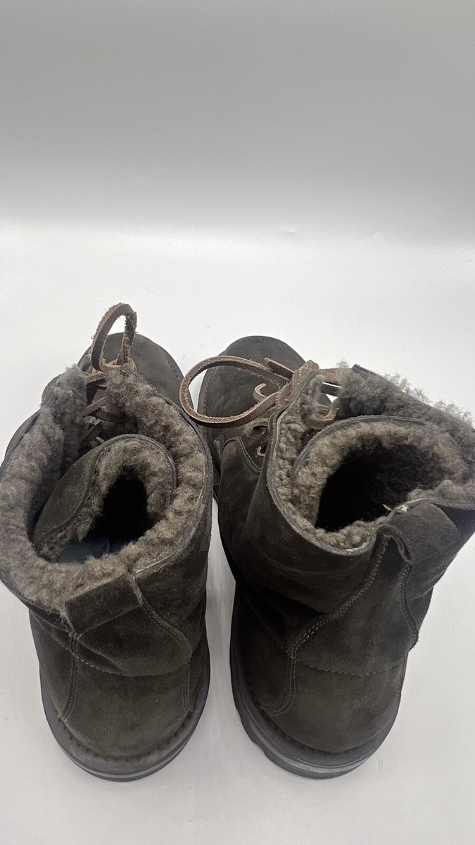 MONCLER BROWN SUEDE SHEARLING COMBAT BOOTS Size  42/9 MONCLER BROWN SUEDE SHEARLING COMBAT BOOTS Size 42/9 | eBay main image 3