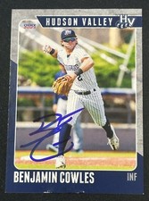 2023 Benjamin Cowles Signed Card Hudson valley Renegades Yankees Choice Cubs RC