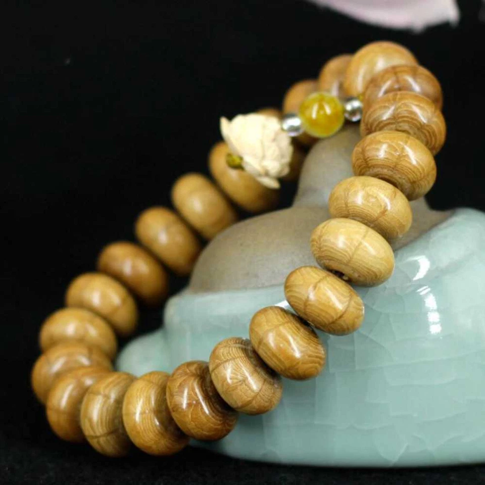 Abelia Abacus beads Cuff Men Mala Buddha Lucky Bracelet Beaded Chakra - Image 3 of 4