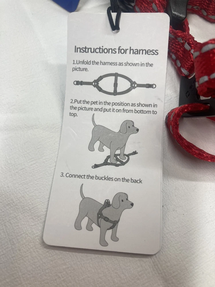DOG HARNESS Challenger Series Safety Size Small XS NEW Dogness Red