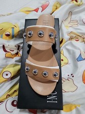Inc international concepts womens flat, studded slippers size 9M. Tan colored.