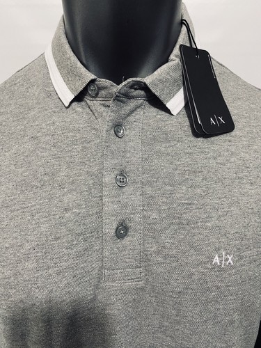 New Armani Exchange Mens Polo With Contrasting Inserts - Picture 2 of 6