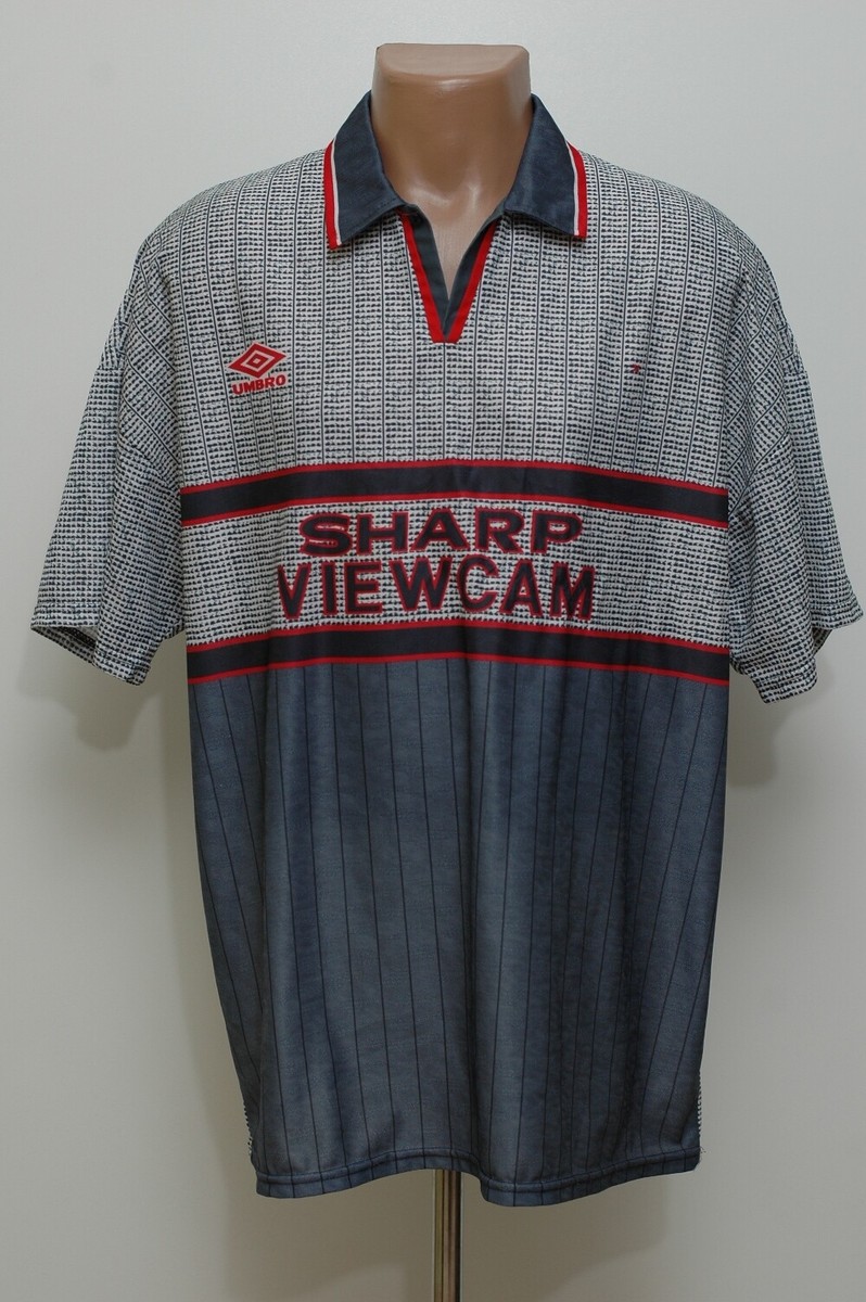 MANCHESTER UNITED 1995/1996 AWAY FOOTBALL SHIRT UMBRO XL | eBay