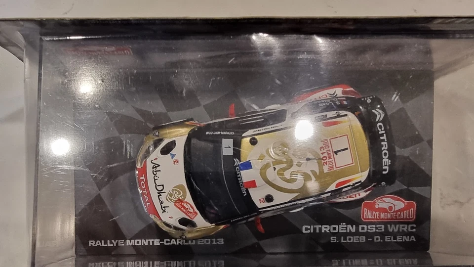Autografato 1:43 citroen DS3 WRC Sebastien Loeb Rally Monte Carlo 2013 nuovo - Immagine 3 di 3