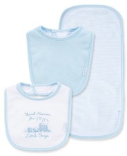 Clothes for Baby Boys and Girls 3-Piece Bib and Burp Sets, 2 Bibs and 1 Bur...
