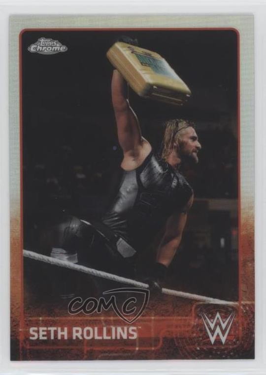 2015 Topps Chrome WWE Refractor Seth Rollins #63 1qy