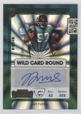 2021 Panini Contenders Rookie Ticket Wild Card Round Jay Tufele #199 Auto 7m3. rookie card picture