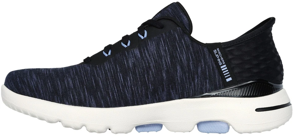 Zapato de golf Skechers Go Golf Walk 5 sin cordones 123085 azul marino/rosa para mujer sin clavos Foto 2 de 4