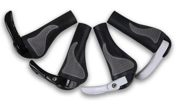 MTB Fahrrad Faltrad Lenkerh?rchen Lenkergriffe Aluminium Bar Ends Schwarz/ Wei? - Bild 4 von 4