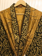 Pure Silk Brown  Black kimono Long Robe Gown Girl's Woman Silk Kimono KMO5400