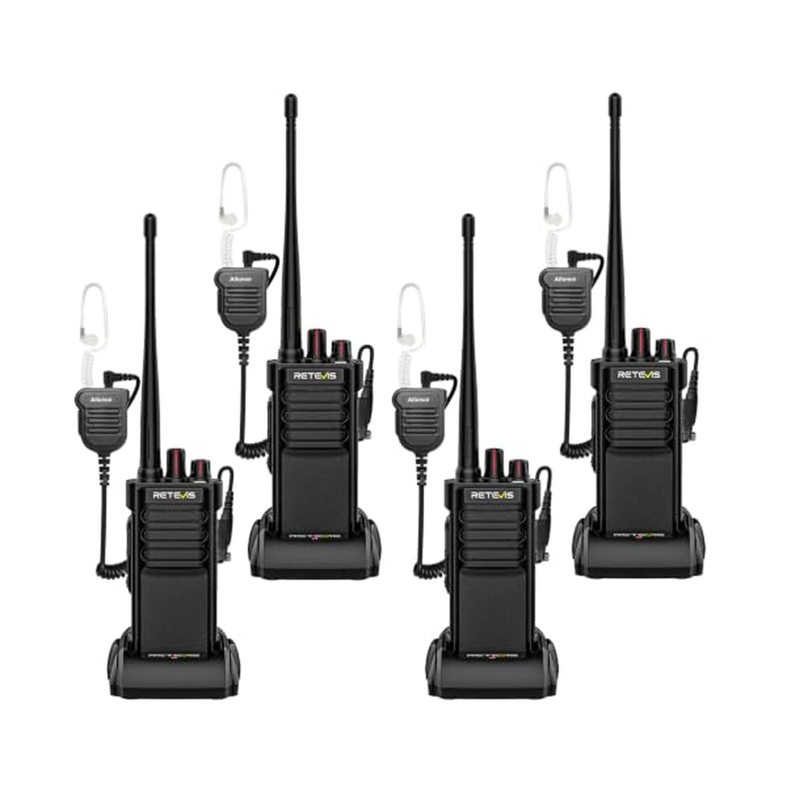 Retevis RT29G Two Way Radios Long Range with Mic, for Construction, 4 Pack