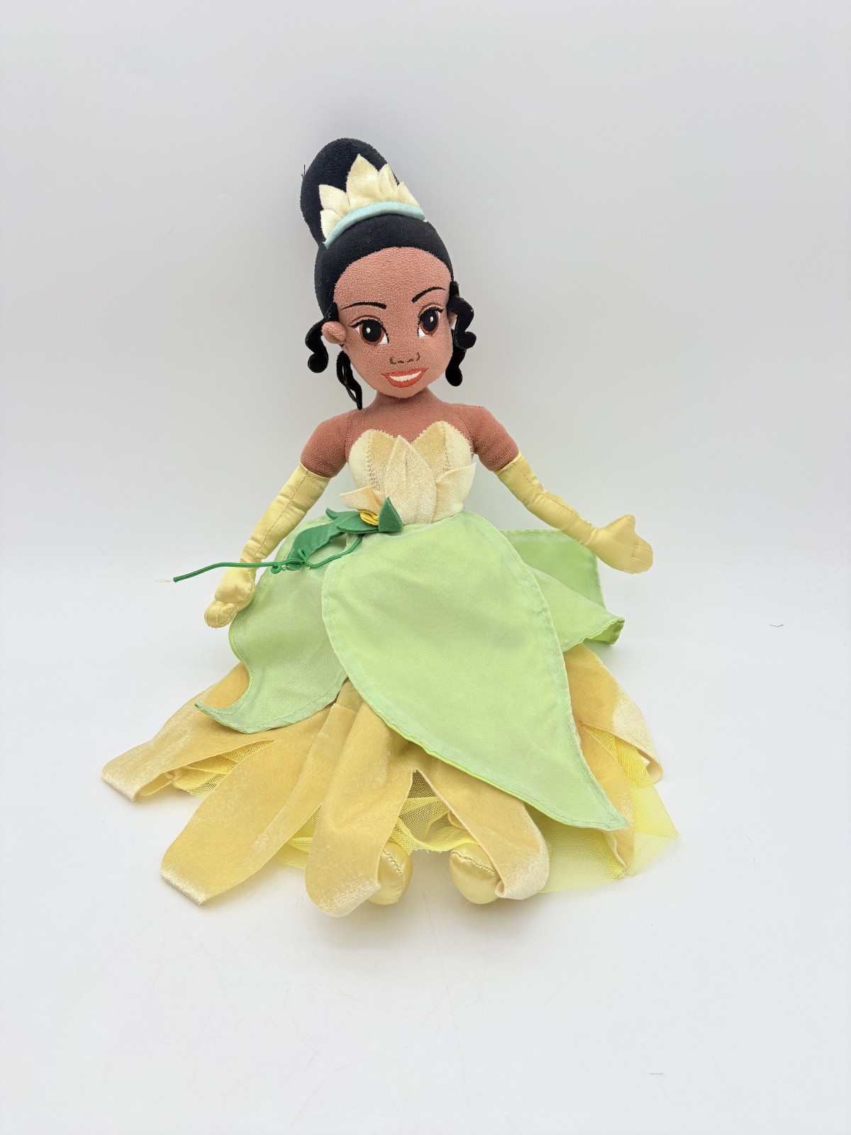Disney Princess and The Frog Plush Tiana Doll Soft Toy Green Dress 18"