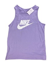 NEW Nike Icon Futura Logo Tank Top Sleeveless Shirt Purple Mens AR4991-515