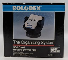 Vintage Rolodex 500 Card Rotary Swivel File Uncovered NSW-24 NEW