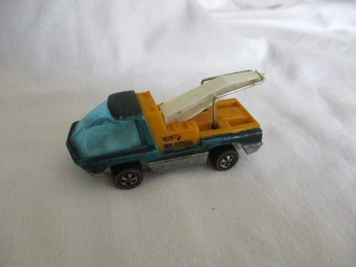 Hot Wheels 1970 Red Line Original Redline Heavyweights Tow Truck Aqua Blue