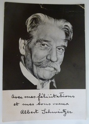 CPA 68 MUNSTER Akkordeon Cup Dr Albert Schweitzer 1955 Sechskant Perlstempel