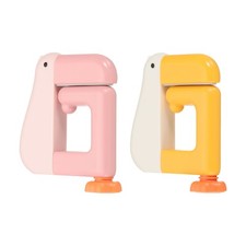 2pcs Table Cartoon Animal Hook Bag Hanger, Pink, White/Yellow