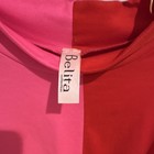 Belita Collection Pink/Red Colorblock 2pc Set M Cowl Neck Top & Pleated Skirt — photo 2