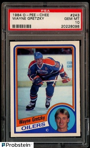 1984-85 O-PEE-CHEE OPC Hockey #243 Wayne Gretzky Oilers HOF PSA 10 GEM MINT