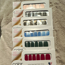 Color Street Nail Polish Strips Lot, Multicolor Gloss Finish Multiple Packs 