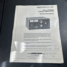 Ameritron AL-1200 Full Power Linear Amplifier Instruction Manual
