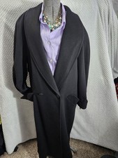 Ashley Scott Vintage Wool Coat Womens Vintage Long Overcoat Classic USA XL
