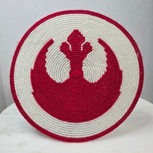 Homemade crochet Rebel symbol from Star Wars Pot Holder