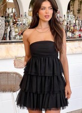 black mini dress